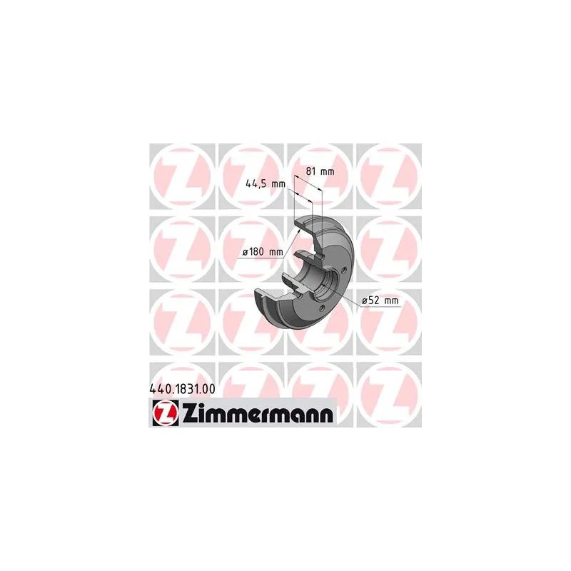 Tambour de frein ZIMMERMANN 440.1831.00