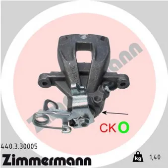 Étrier de frein arrière gauche ZIMMERMANN 440.3.30005