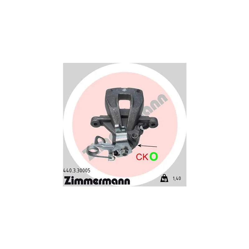 Étrier de frein arrière gauche ZIMMERMANN 440.3.30005
