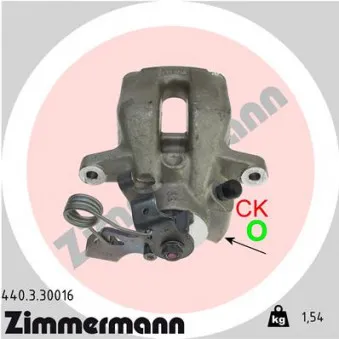 Étrier de frein arrière gauche ZIMMERMANN 440.3.30016