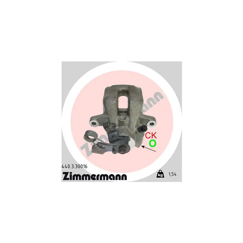 Étrier de frein arrière gauche ZIMMERMANN 440.3.30016