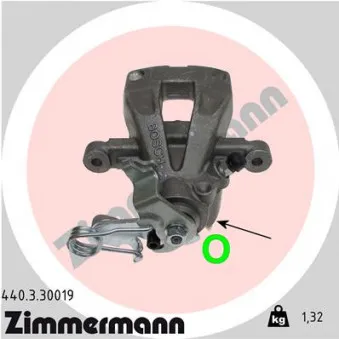 Étrier de frein arrière gauche ZIMMERMANN 440.3.30019