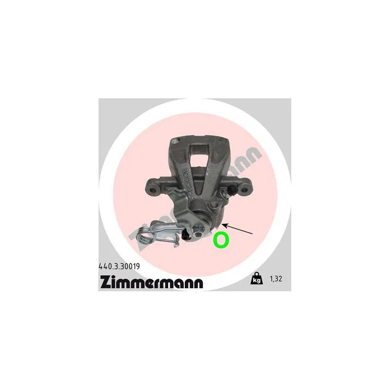Étrier de frein arrière gauche ZIMMERMANN 440.3.30019