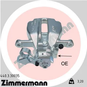 Étrier de frein arrière gauche ZIMMERMANN 440.3.30035