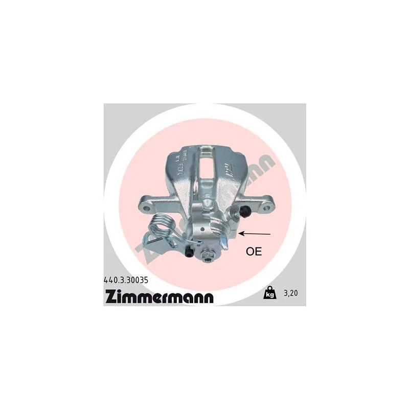 Étrier de frein arrière gauche ZIMMERMANN 440.3.30035