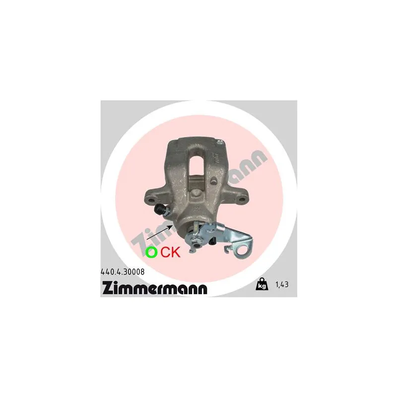 Étrier de frein arrière droit ZIMMERMANN 440.4.30008