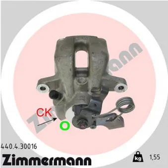 Étrier de frein arrière droit ZIMMERMANN 440.4.30016