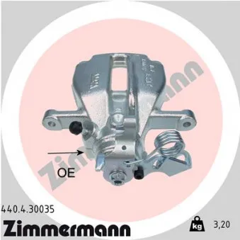 Étrier de frein arrière droit ZIMMERMANN 440.4.30035