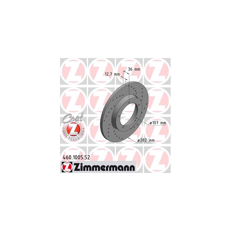 Jeu de 2 disques de frein avant ZIMMERMANN 460.1005.52