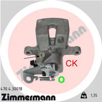 Étrier de frein arrière droit ZIMMERMANN 470.4.30018