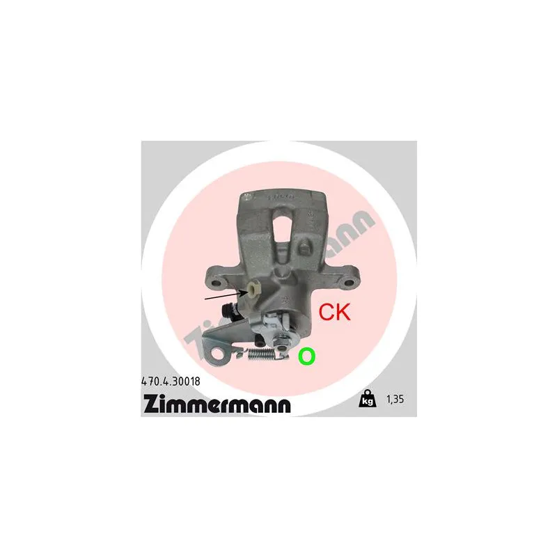 Étrier de frein arrière droit ZIMMERMANN 470.4.30018