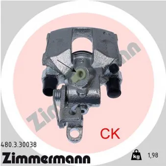 Étrier de frein arrière gauche ZIMMERMANN 480.3.30038