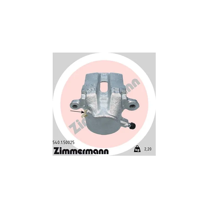 Étrier de frein avant gauche ZIMMERMANN 540.1.50025