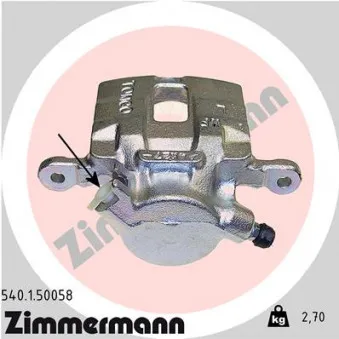 Étrier de frein avant gauche ZIMMERMANN 540.1.50058