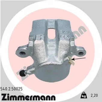 Étrier de frein avant droit ZIMMERMANN 540.2.50025