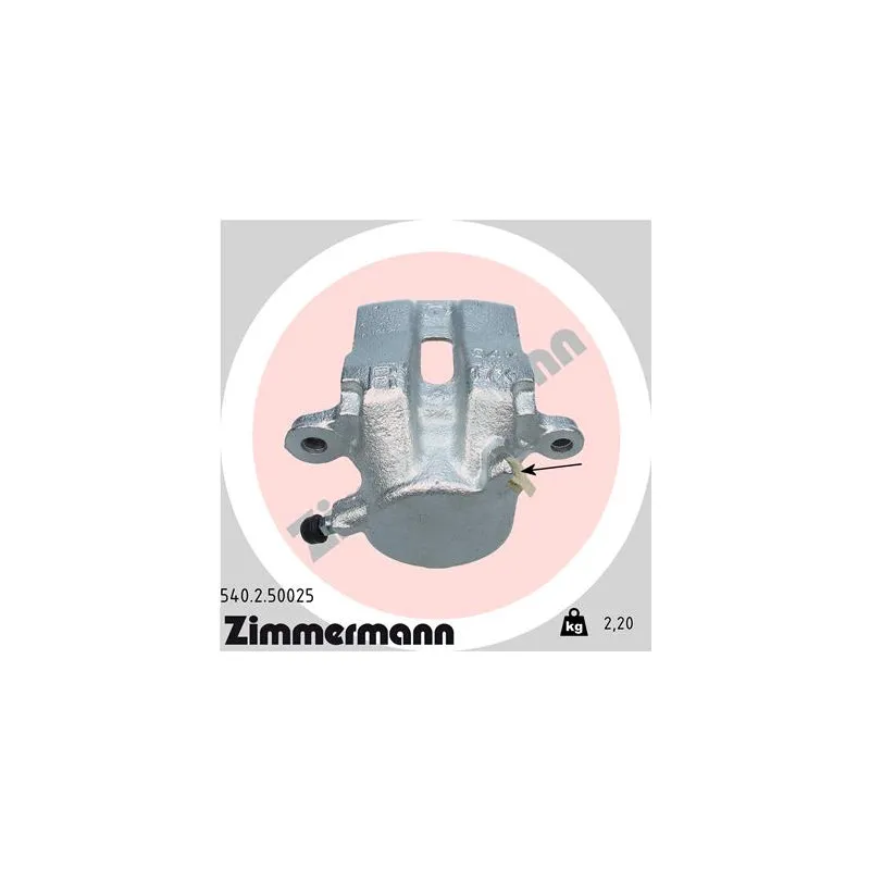 Étrier de frein avant droit ZIMMERMANN 540.2.50025