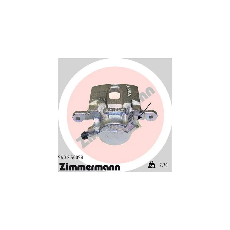 Étrier de frein avant droit ZIMMERMANN 540.2.50058