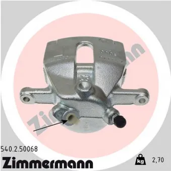 Étrier de frein avant droit ZIMMERMANN 540.2.50068
