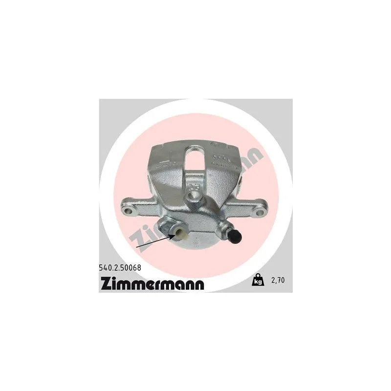 Étrier de frein avant droit ZIMMERMANN 540.2.50068