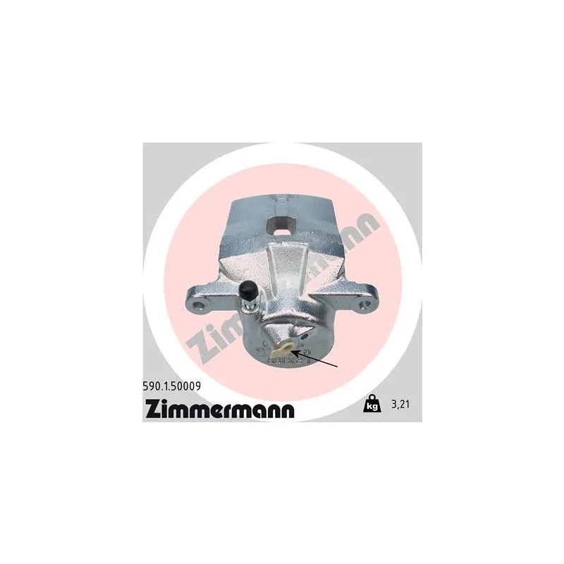 Étrier de frein avant gauche ZIMMERMANN 590.1.50009