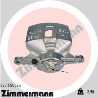 Étrier de frein avant gauche ZIMMERMANN 590.1.50075