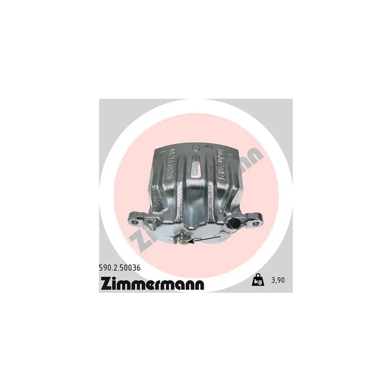Étrier de frein avant droit ZIMMERMANN 590.2.50036