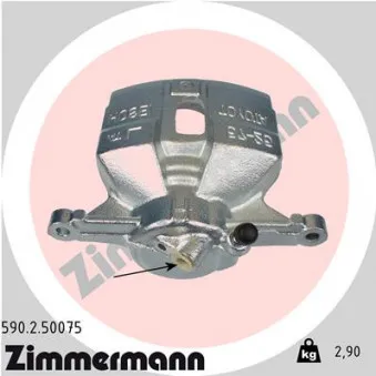 Étrier de frein avant droit ZIMMERMANN 590.2.50075