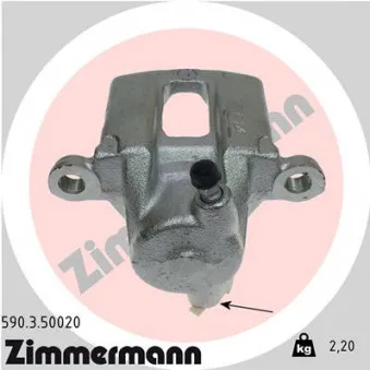 Étrier de frein arrière gauche ZIMMERMANN 590.3.50020