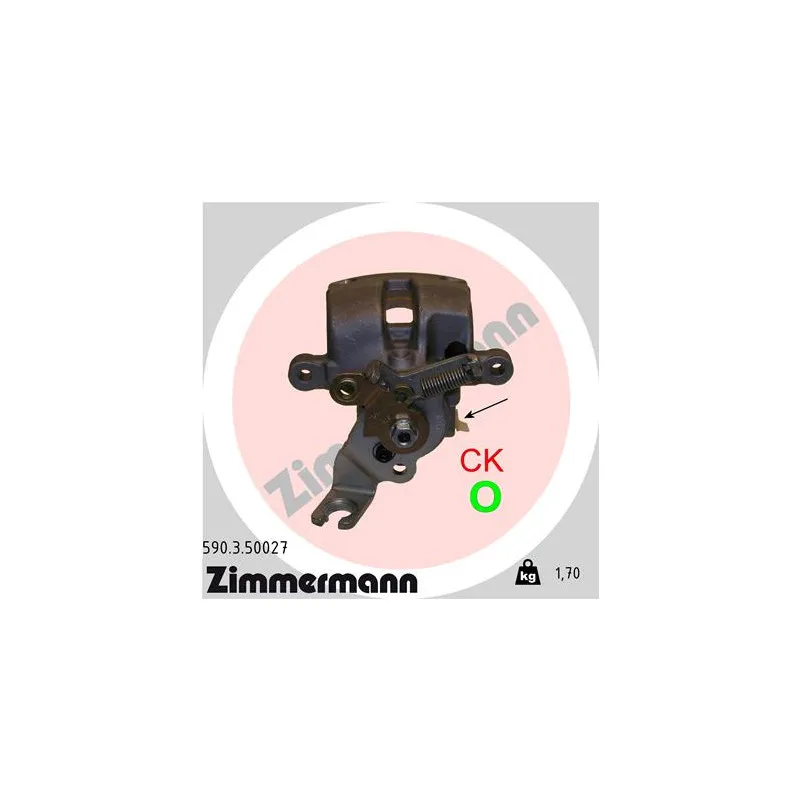 Étrier de frein arrière gauche ZIMMERMANN 590.3.50027