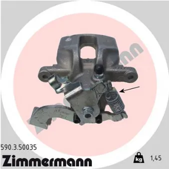 Étrier de frein arrière gauche ZIMMERMANN 590.3.50035