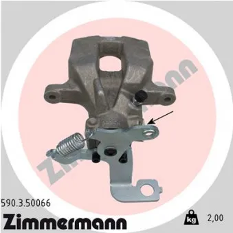 Étrier de frein arrière gauche ZIMMERMANN 590.3.50066