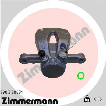 Étrier de frein arrière gauche ZIMMERMANN 590.3.50071