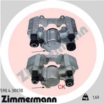 Étrier de frein arrière droit ZIMMERMANN 590.4.30030
