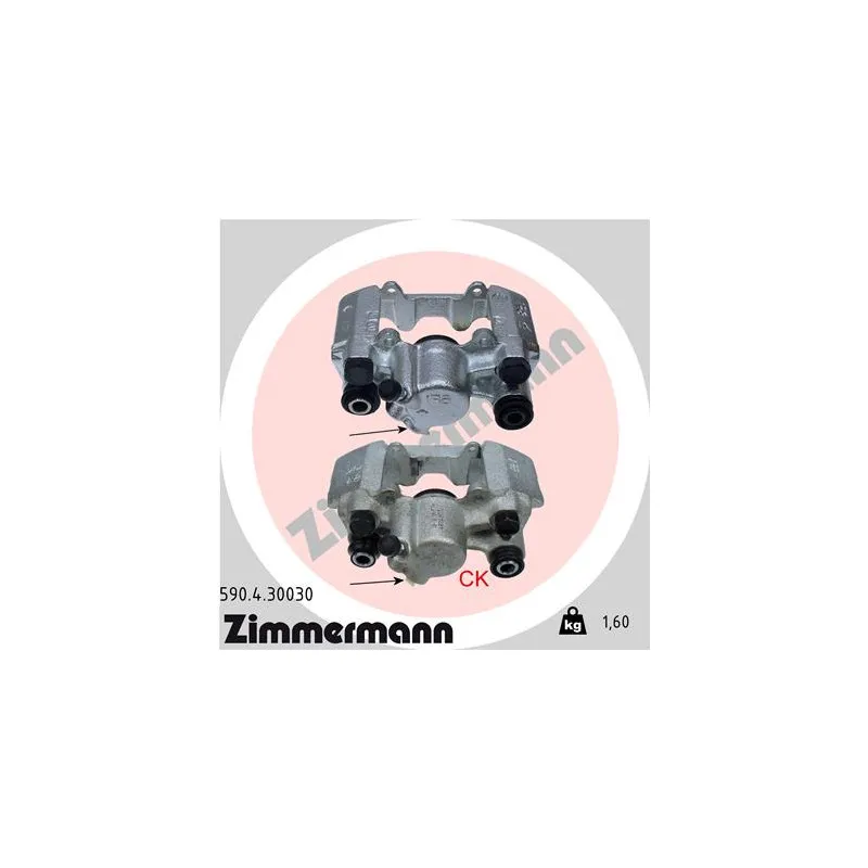 Étrier de frein arrière droit ZIMMERMANN 590.4.30030