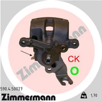 Étrier de frein arrière droit ZIMMERMANN 590.4.50027