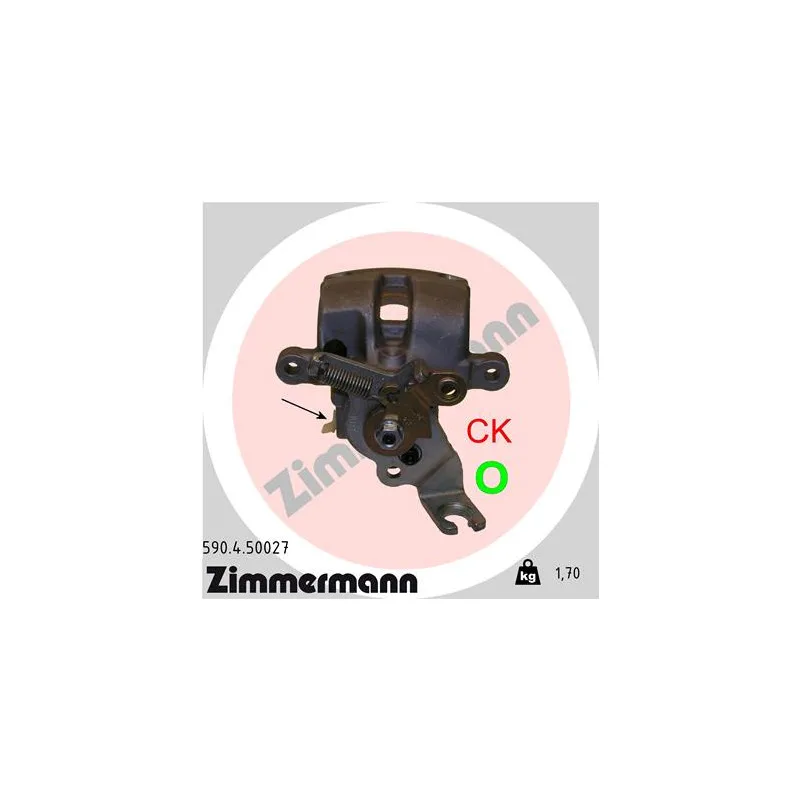 Étrier de frein arrière droit ZIMMERMANN 590.4.50027