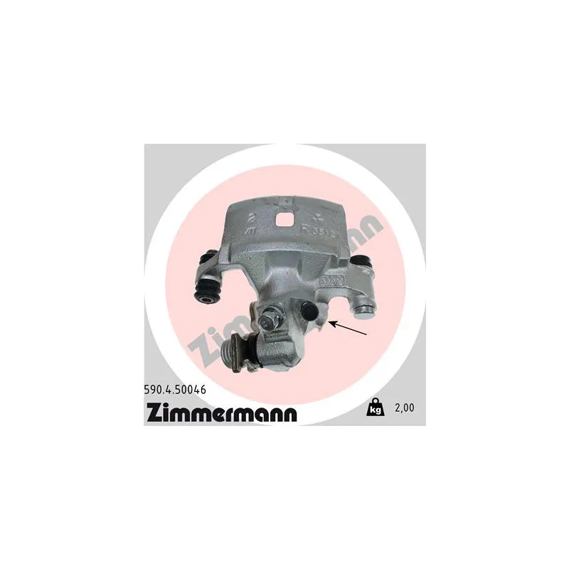 Étrier de frein arrière droit ZIMMERMANN 590.4.50046