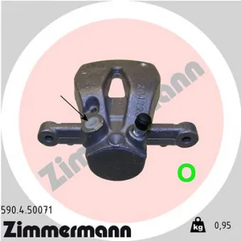Étrier de frein arrière droit ZIMMERMANN 590.4.50071