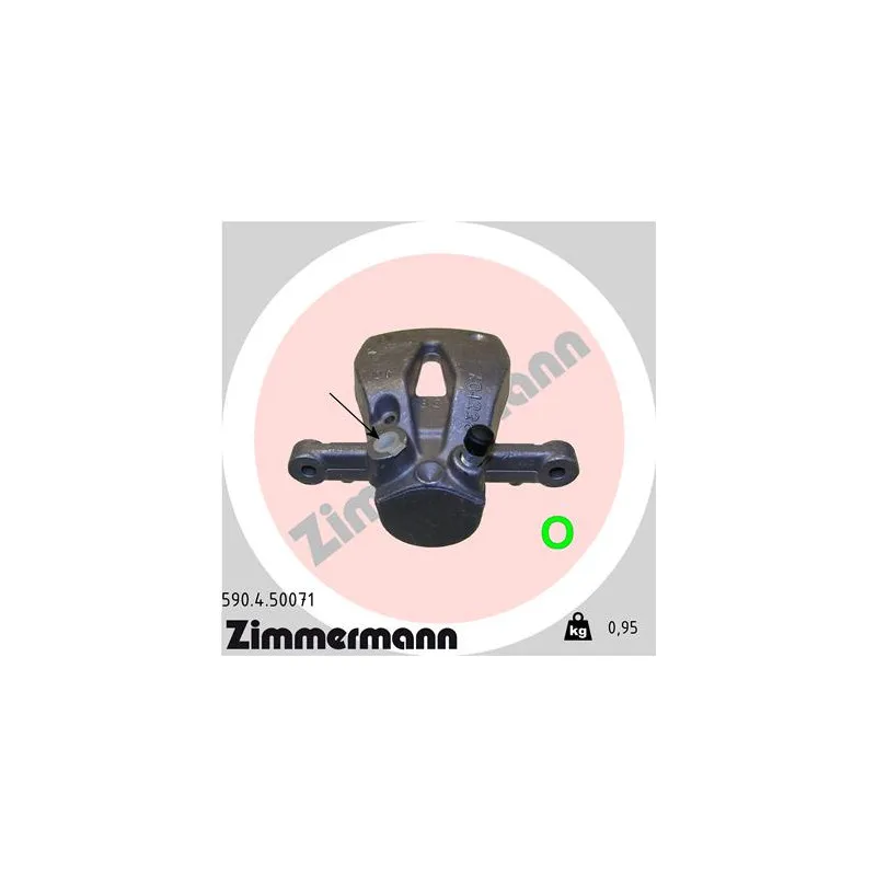 Étrier de frein arrière droit ZIMMERMANN 590.4.50071