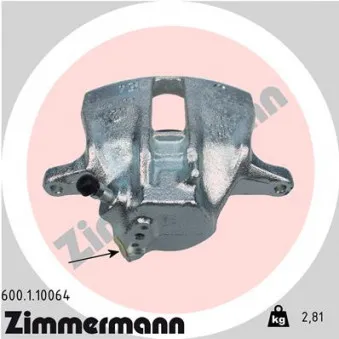Étrier de frein avant gauche ZIMMERMANN 600.1.10064