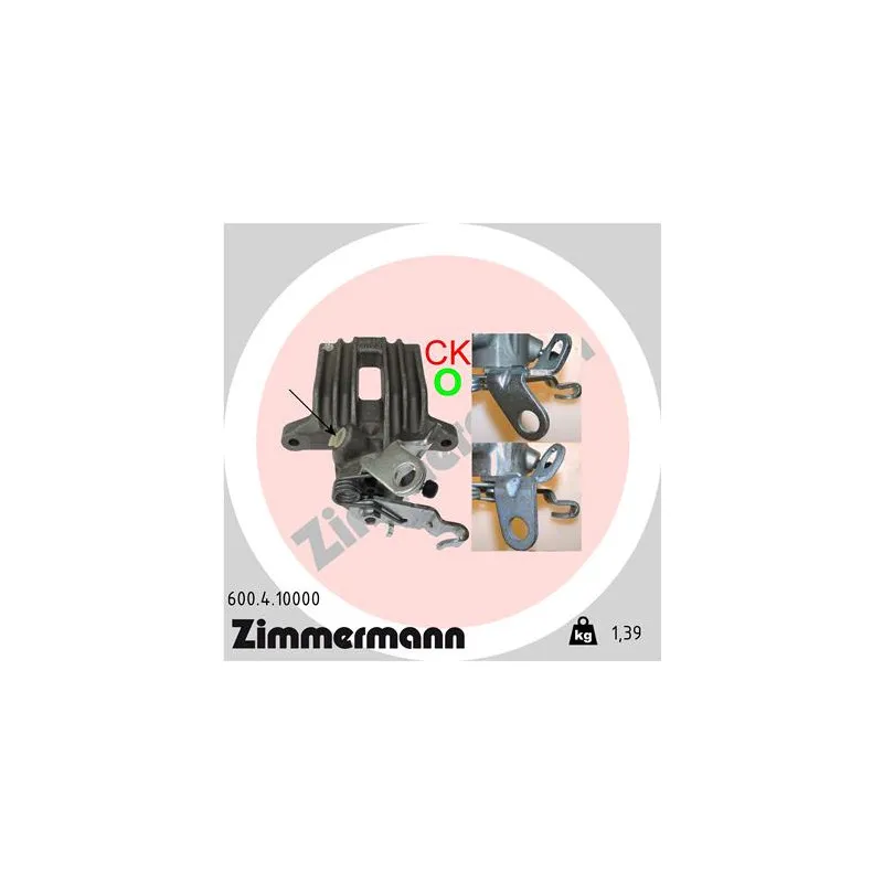 Étrier de frein arrière droit ZIMMERMANN 600.4.10000
