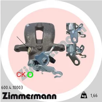 Étrier de frein arrière droit ZIMMERMANN 600.4.10003