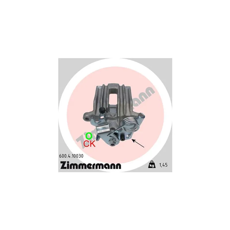 Étrier de frein arrière droit ZIMMERMANN 600.4.10030