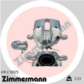Étrier de frein avant droit ZIMMERMANN 610.2.30025