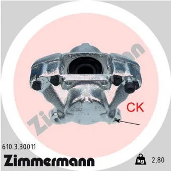 Étrier de frein arrière gauche ZIMMERMANN 610.3.30011
