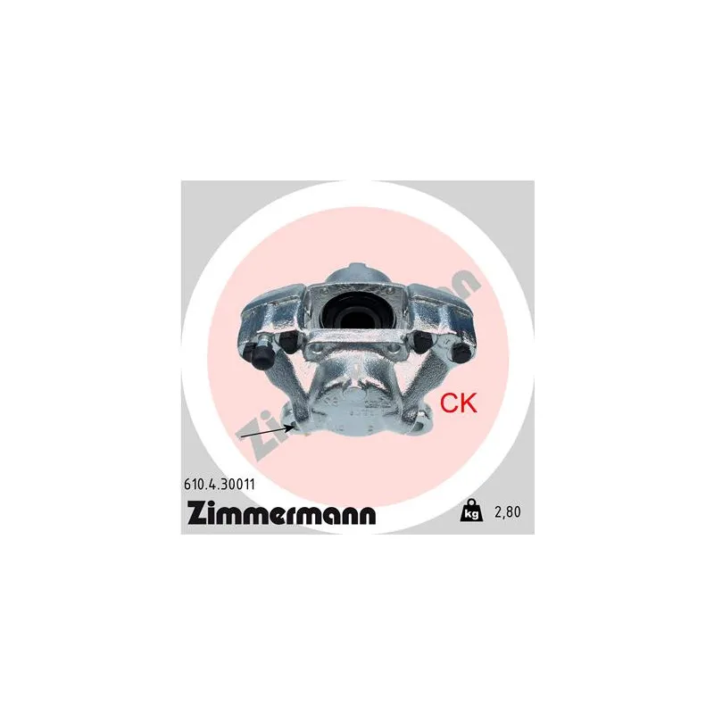 Étrier de frein arrière droit ZIMMERMANN 610.4.30011