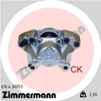 Étrier de frein arrière droit ZIMMERMANN 610.4.30053
