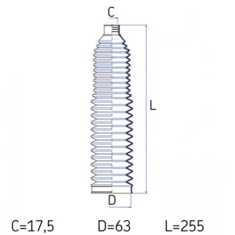 Joint-soufflet, direction SKF VKJP 2033