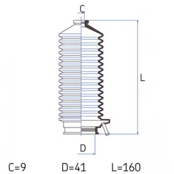 Joint-soufflet, direction SKF VKJP 2047