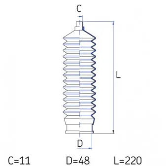 Joint-soufflet, direction SKF VKJP 2074